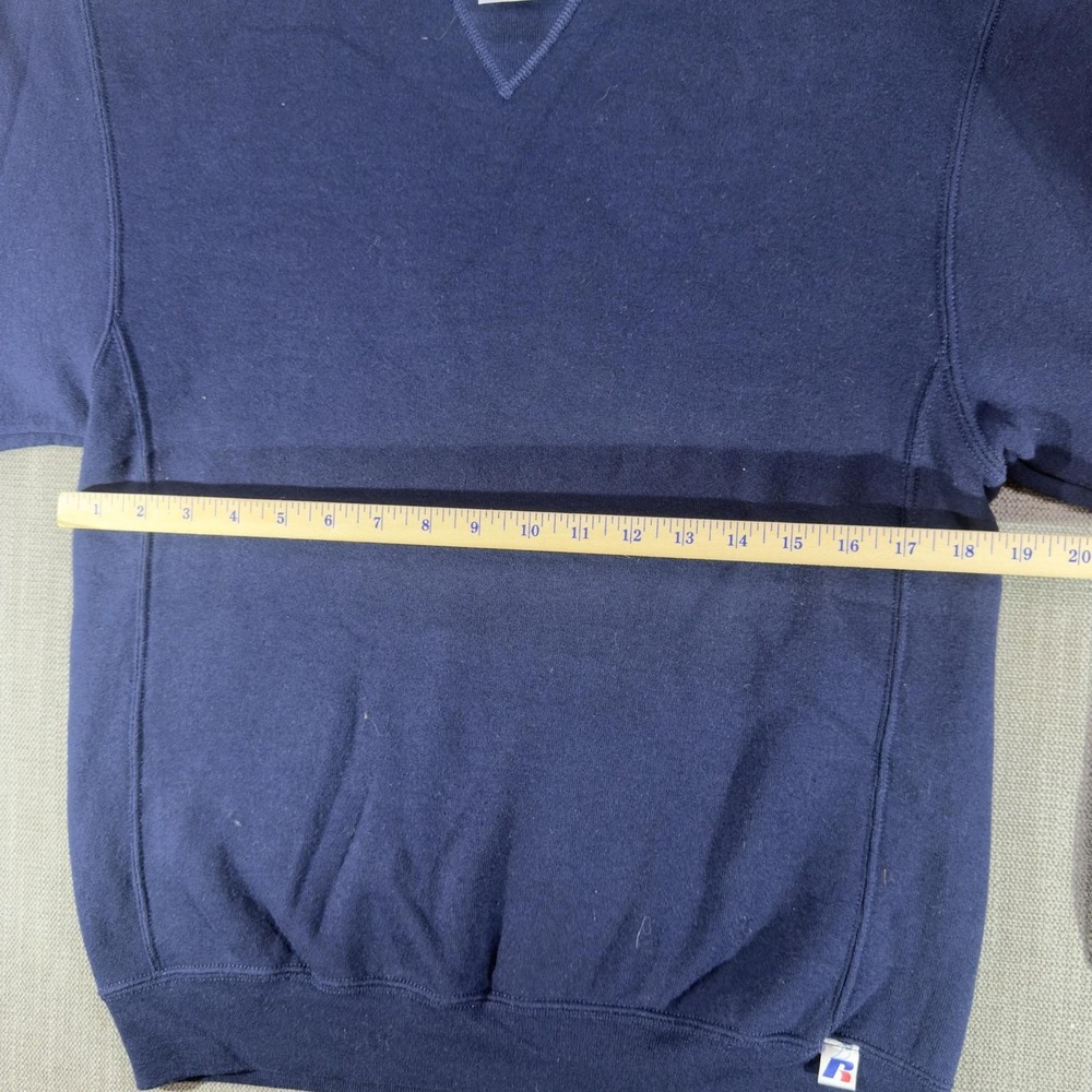 Russell Athletic Sweatshirt Mens Small Blue Crewneck Pullover Fleece Solid - Picture 4 of 6